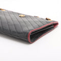 Gucci GG Marmont Medium Azalea Slim Leather Chain Shoulder Bag Black x Red #2510 by Bolt Boutique