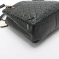 Chanel Matelasse Lambskin Shopping Tote Shoulder Bag Black Gold Metal Fittings 1 Series #2525 by Bolt Boutique