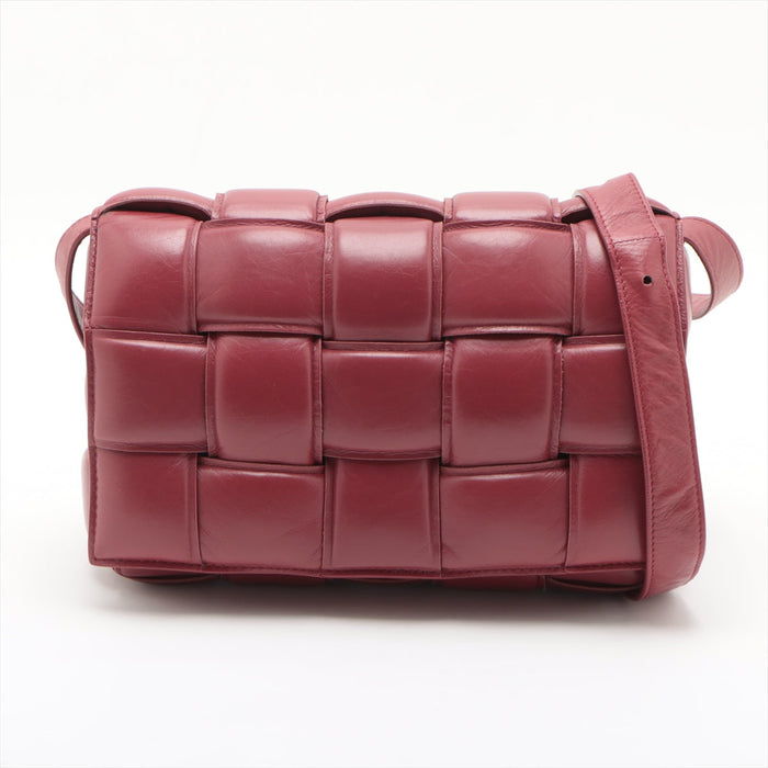 Bottega Veneta Padded Cassette Maxi Intrecciato Leather Shoulder Bag Bordeaux #2524 by Bolt Boutique