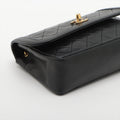 Chanel Matelasse Lambskin Diamond Quilting Shoulder Bag Black Gold Metal Fittings 1 Series #2522 by Bolt Boutique