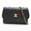 Chanel Matelasse Lambskin Diamond Quilting Shoulder Bag Black Gold Metal Fittings 1 Series #2522 by Bolt Boutique