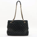 Chanel Matelasse Lambskin Timeless Shopping Tote Bag Black Gold Metal Fittings 1 Series #2523 by Bolt Boutique