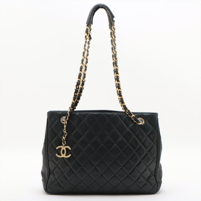 Chanel Matelasse Lambskin Timeless Shopping Tote Bag Black Gold Metal Fittings 1 Series #2523 by Bolt Boutique