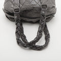 Chanel Matelasse Vintage Calfskin Hand bag Gray Silver Metal Fittings 10 Series #2605 by Bolt Boutique