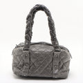 Chanel Matelasse Vintage Calfskin Hand bag Gray Silver Metal Fittings 10 Series #2605 by Bolt Boutique