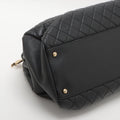 Chanel Matelasse Lambskin Chain Shoulder Bag Black Gold Metal Fittings 14 Series #2608 by Bolt Boutique