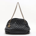 Chanel Matelasse Lambskin Chain Shoulder Bag Black Gold Metal Fittings 14 Series #2608 by Bolt Boutique
