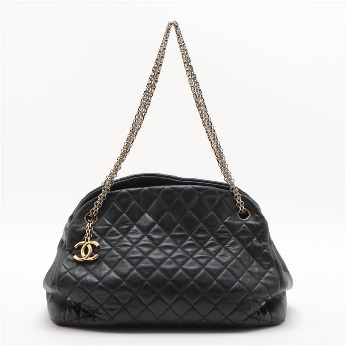 Chanel Matelasse Lambskin Chain Shoulder Bag Black Gold Metal Fittings 14 Series #2608 by Bolt Boutique