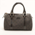 Gucci GG Supreme PVC &amp; leather Mini Boston Bag Brown 193604 #2606 by Bolt Boutique