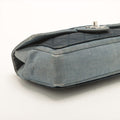 Chanel Matelasse Denim Single Flap Double Chain Bag Blue Silver Metal Fittings 20 Series #2607 by Bolt Boutique