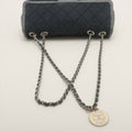 Chanel Matelasse Denim Single Flap Double Chain Bag Blue Silver Metal Fittings 20 Series #2607 by Bolt Boutique