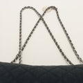 Chanel Matelasse Denim Single Flap Double Chain Bag Blue Silver Metal Fittings 20 Series #2607 by Bolt Boutique
