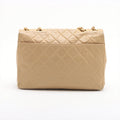 Chanel Matelasse Lambskin Single Flap Double Chain Bag Beige Gold Hardware 2 Series-#2892 by Bolt Boutique