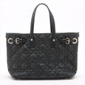 Christian Dior Cannage Panarea Coated Canvas Tote Bag Black #2898 by Bolt Boutique