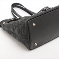Christian Dior Cannage Panarea Coated Canvas Tote Bag Black #2898 by Bolt Boutique