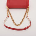 Chanel Boy 25 Flap Cube Embossed Red Leather Shoulder Bag 18 Series #2880 by Bolt Boutique