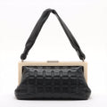 Chanel Lambskin Chocolate Bar Frame Bag Black Handbag #3276 by Bolt Boutique