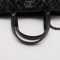 Chanel Boy Chanel Leather 2 Way Tote Bag Black Gunmetal Fittings 15 Series #3755 by Bolt Boutique