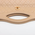 Chanel Matelasse Lambskin 2 Way Shoulder Bag Beige Gold Metal Fittings #3750 by Bolt Boutique