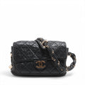 Chanel Matelasse Lambskin Small Lady Braid Flap Shoulder Bag Black #3749 by Bolt Boutique
