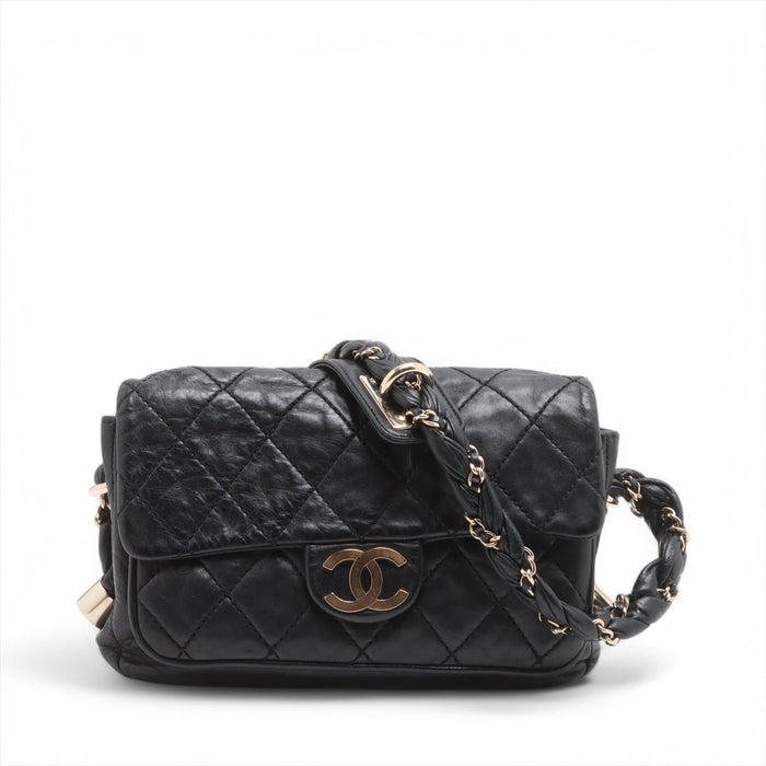 Chanel Matelasse Lambskin Small Lady Braid Flap Shoulder Bag Black #3749 by Bolt Boutique