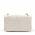 Chanel Matelasse Lambskin Single Flap Single Chain Bag White Gold Metal Fittings SKU-#3751 by Bolt Boutique