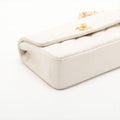 Chanel Matelasse Lambskin Single Flap Single Chain Bag White Gold Metal Fittings SKU-#3751 by Bolt Boutique