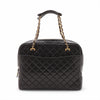 Chanel Matelasse Lambskin Chain handbag Black Gold Metal Fittings 3 Series #3756
