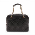 Chanel Matelasse Lambskin Chain handbag Black Gold Metal Fittings 3 Series #3756 by Bolt Boutique