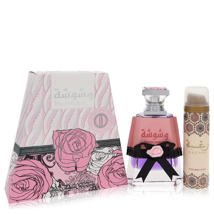 Washwashah by Lattafa Eau De Parfum Spray Plus 1.7 oz Deodorant 3.4 oz for Women by Avera Group