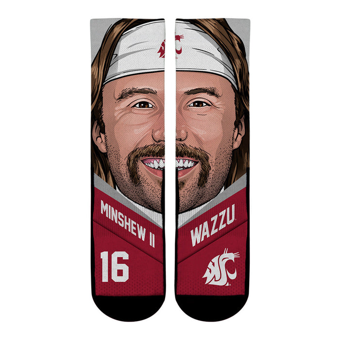 Gardner Minshew II - Washington State Cougars - Game Face by Rock 'Em Socks