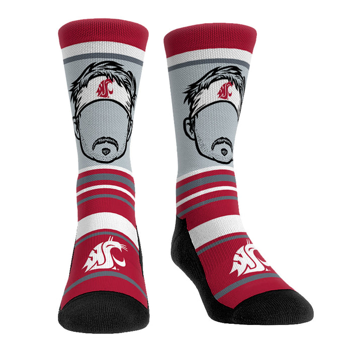 Gardner Minshew II - Washington State Cougars - Superstar Stripes by Rock 'Em Socks
