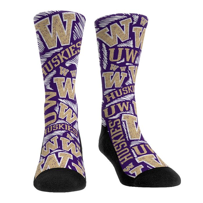 Washington Huskies - Logo Sketch by Rock 'Em Socks