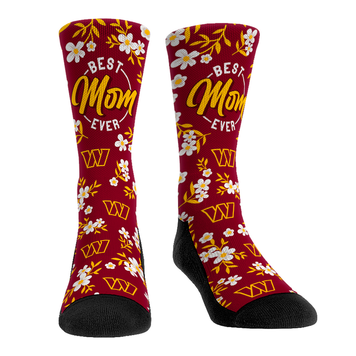 Washington Commanders - Best Mom Floral by Rock 'Em Socks