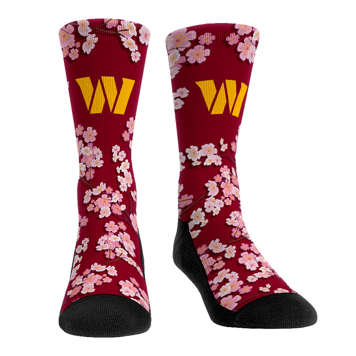 Washington Commanders - Cherry Blossoms All-Over by Rock 'Em Socks