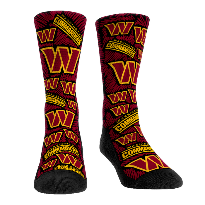 Washington Commanders - Logo Sketch (Black) by Rock 'Em Socks