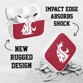 Washington State Cougars HDX Apple Airpods Pro 1 & 2 Case Cover by Affinity Bands