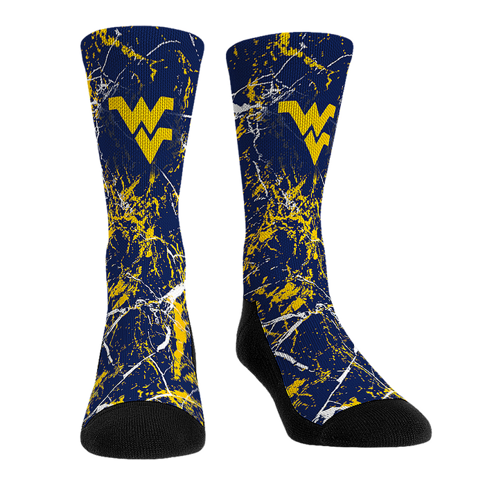West Virginia Mountaineers - Cracked Marble by Rock 'Em Socks