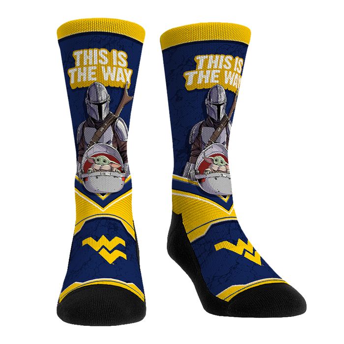 West Virginia Mountaineers - Star Wars - This Is The Way by Rock 'Em Socks