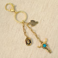 Western Rodeo Bag Charm – Bull Skull & Cactus