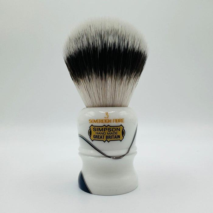 Simpson LE Duke 3 Sovereign Synthetic Fibre Sapphire Candy Shaving Brush by Pasteur Pharmacy