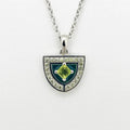 Natural Peridot Silver Amulet Necklace by Fine Color Jewels