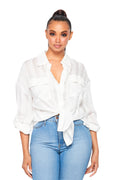 Striped Bottom Up Shirt by The House of Stylez