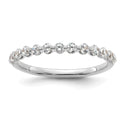 14K Gold Lab Grown Diamond Half Eternity Band Ring by Fine Color Jewels