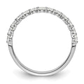 14K Gold Lab Grown Diamond Half Eternity Band Ring by Fine Color Jewels