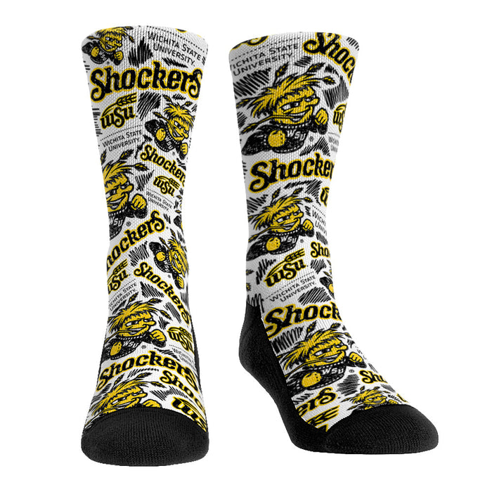 Wichita State Shockers - Logo Sketch by Rock 'Em Socks
