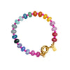 Wild at Heart Knotted Multicolor Beaded Bracelet