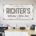 Personalized Whiskey and Wine Bar Sign: Custom Bar Signs for Home Bar – Perfect Man Cave Wall Decor & Ideal Gift for Wine Lovers by Tailored Canvases