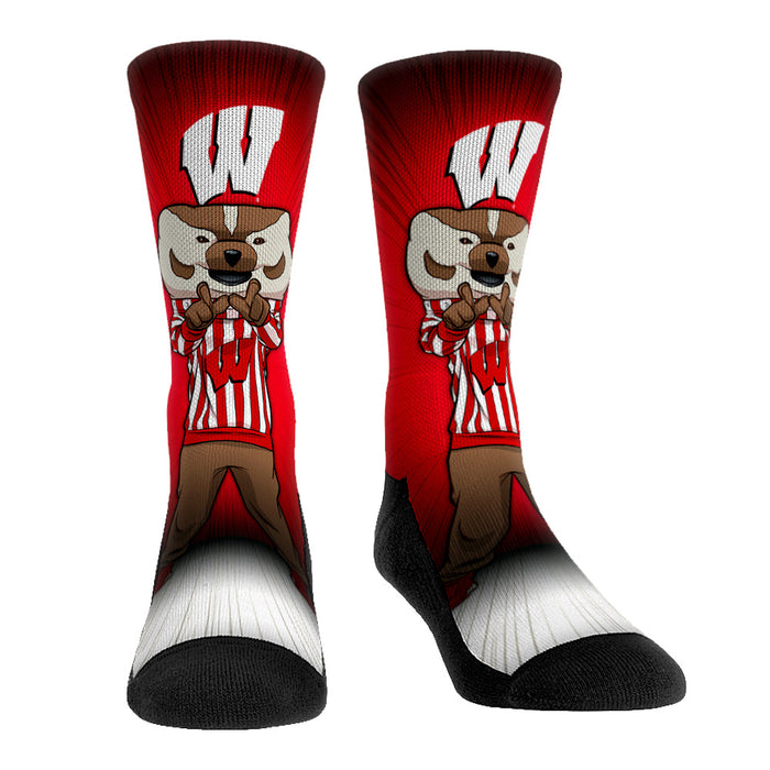 Wisconsin Badgers - Mascot Pump Up! by Rock 'Em Socks