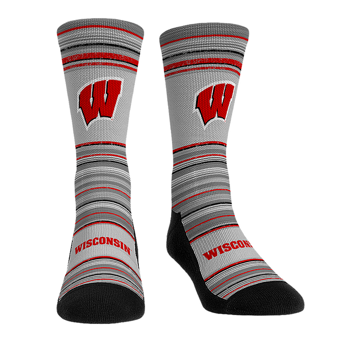 Wisconsin Badgers - Heather Classics by Rock 'Em Socks